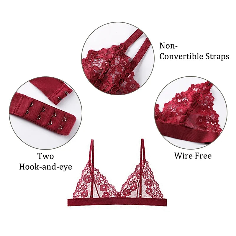 Sexy Bra for Woman Lace Thin Underwear Female Transparent Bras for Women Lace Sexy Lingerie Bralette for Ladies Ropa Para Mujer