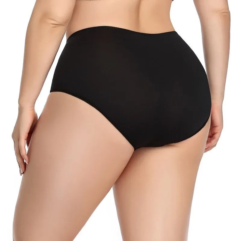 Beauwear Red Black Floral Print Lace Underpants for Women Plus Size Xl Xxl Xxxl Xxxxl Xxxxxl Xxxxxxl Ultra-Thin Female Panties