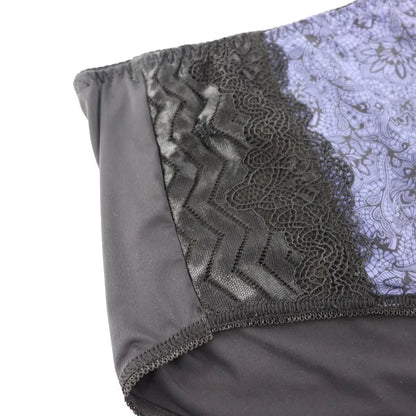 Beauwear Red Black Floral Print Lace Underpants for Women Plus Size Xl Xxl Xxxl Xxxxl Xxxxxl Xxxxxxl Ultra-Thin Female Panties