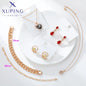 Xuping Jewelry Trendy Promotion Mixed Pulsera Bracelets Earring Group Copper Alloy Gold Plated Charm Bracelets for Women