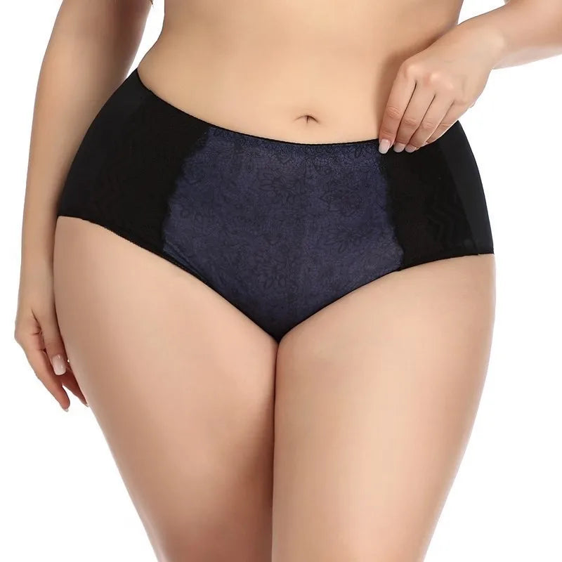 Beauwear Red Black Floral Print Lace Underpants for Women Plus Size Xl Xxl Xxxl Xxxxl Xxxxxl Xxxxxxl Ultra-Thin Female Panties