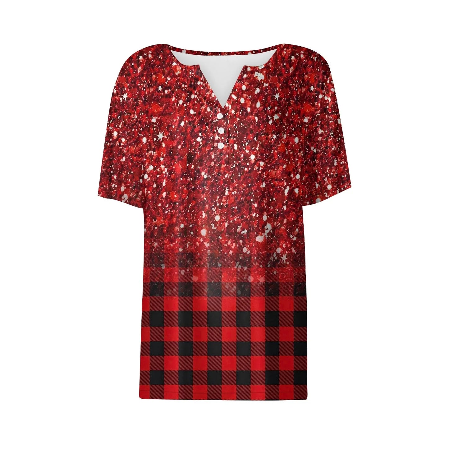 Women's Clothing Summer 2024 Tee Print Button Short Sleeve Daily Weekend Fashion Basic Top Dress Blouses