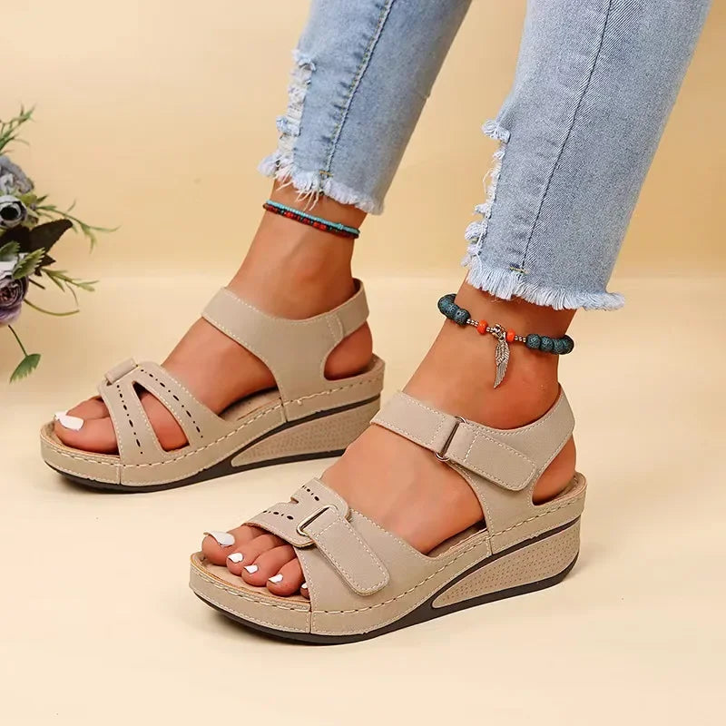 2025 New Sandals Shoes Women Soft Women's Sandals Slip on Open Toe Walking Shoes Slipper Party Footwear Female Zapatillas Muje
