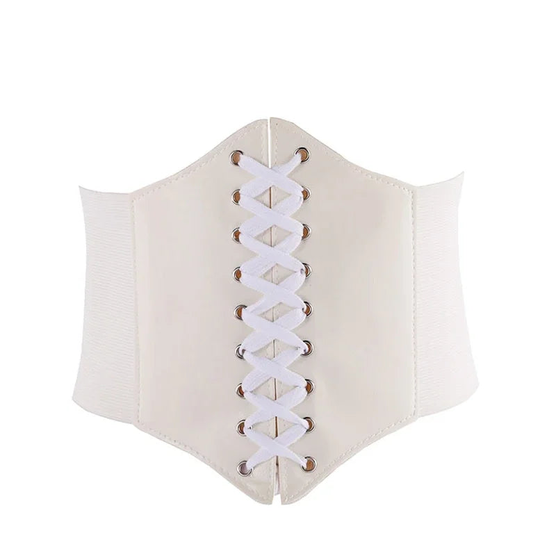Women's Corset Body Shapewear Sexy Wide Leather Belt Cummerbunds Strap Belts for Women High Waist Slimming Corsets and Bustiers