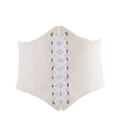 Women's Corset Body Shapewear Sexy Wide Leather Belt Cummerbunds Strap Belts for Women High Waist Slimming Corsets and Bustiers