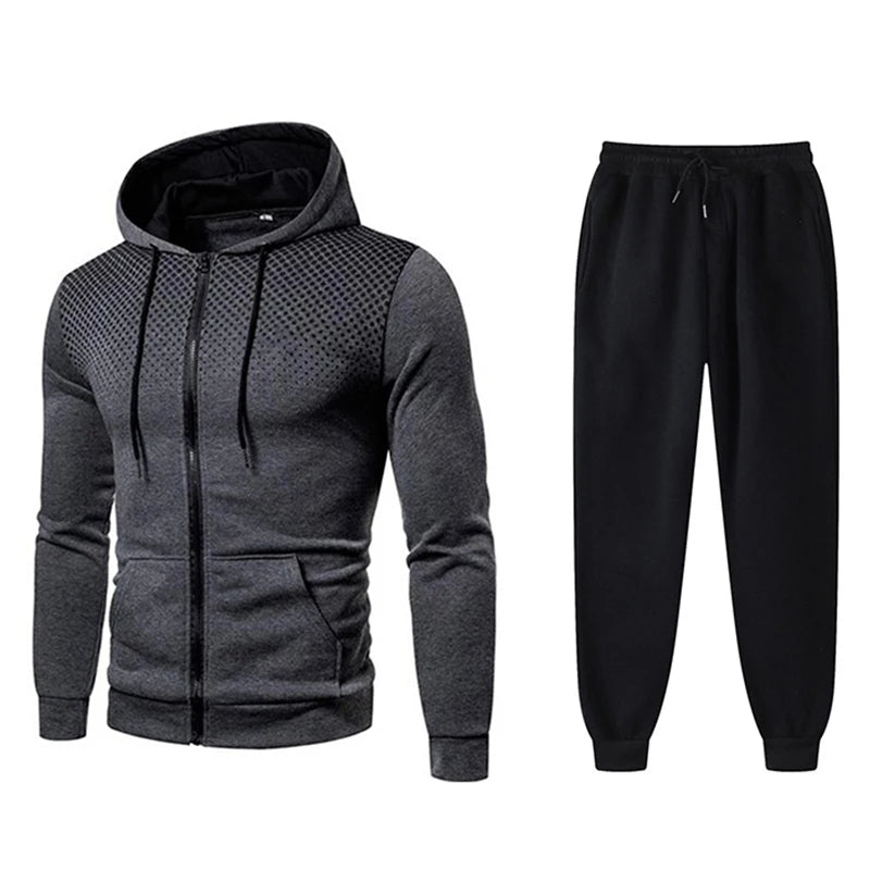 Mens Tracksuits Men's Clothing Men Sets Hoodie Set Zipper Sweatshirt Casual Sport Sweatpants Man Sweat Suit Set Running