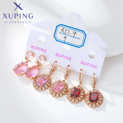 Xuping Jewelry Trendy Promotion Mixed Pulsera Bracelets Earring Group Copper Alloy Gold Plated Charm Bracelets for Women