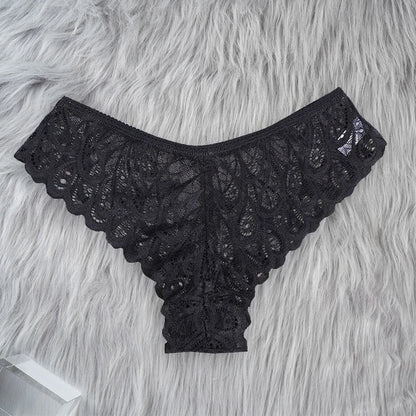 Women's Underwear Lace Sexy Panties Female Underpants Solid Color Transparent Panty Intimates Low-Rise Women Lingerie