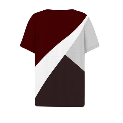 Women's Clothing Summer 2024 Tee Print Button Short Sleeve Daily Weekend Fashion Basic Top Dress Blouses