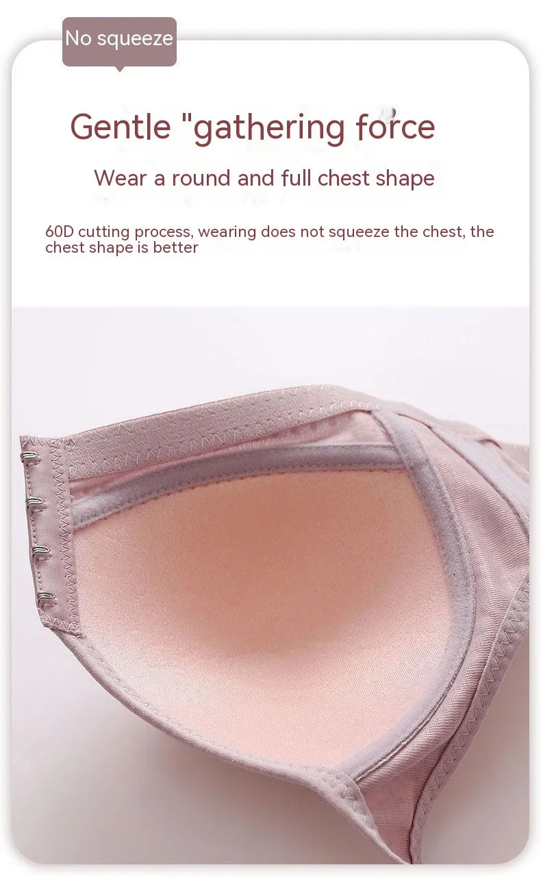 Women Front Buckle Underwear Women Thin Section Without Steel Ring Brassiere Female Comfortable And Breathable Brassiere Mum Bra