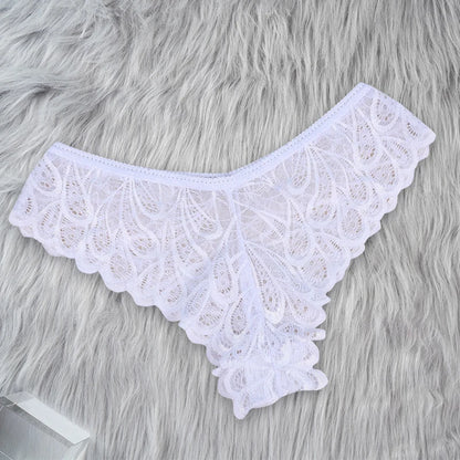 Women's Underwear Lace Sexy Panties Female Underpants Solid Color Transparent Panty Intimates Low-Rise Women Lingerie