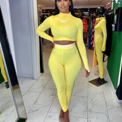 European and N Women's Clothing Hot Cross-border Trade Autumn and Winter Sexy Solid Color Tight Long-sleeved Suit