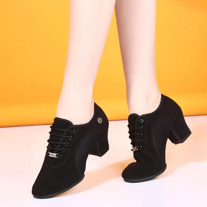 Women Dance Shoes Jazz Latin Ballroom Salsa Dancing Shoe High Heels Ladies Practice Training Modern Popular Sneakers Female