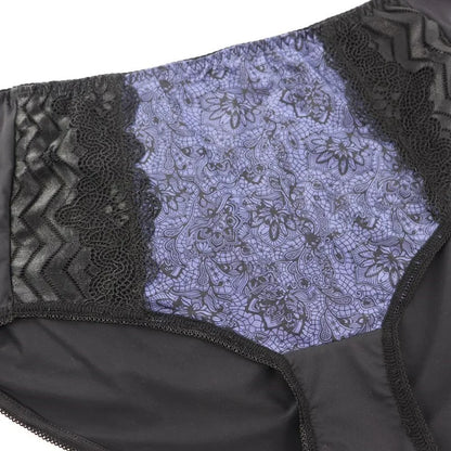 Beauwear Red Black Floral Print Lace Underpants for Women Plus Size Xl Xxl Xxxl Xxxxl Xxxxxl Xxxxxxl Ultra-Thin Female Panties