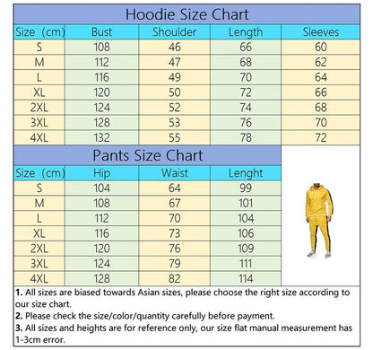 Mens Tracksuit Print Casual Hooded Sweatshirt 2 Piece Set Daily Jogging Men's Clothing Outdoors Sports Suit Hot Sales Streetwear