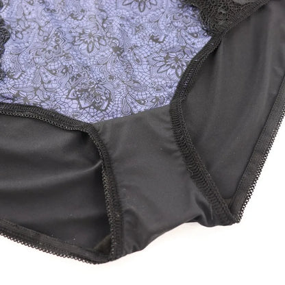 Beauwear Red Black Floral Print Lace Underpants for Women Plus Size Xl Xxl Xxxl Xxxxl Xxxxxl Xxxxxxl Ultra-Thin Female Panties