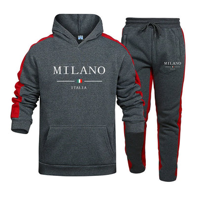 Mens Tracksuit Print Casual Hooded Sweatshirt 2 Piece Set Daily Jogging Men's Clothing Outdoors Sports Suit Hot Sales Streetwear