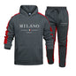 Mens Tracksuit Print Casual Hooded Sweatshirt 2 Piece Set Daily Jogging Men's Clothing Outdoors Sports Suit Hot Sales Streetwear