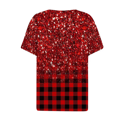Women's Clothing Summer 2024 Tee Print Button Short Sleeve Daily Weekend Fashion Basic Top Dress Blouses