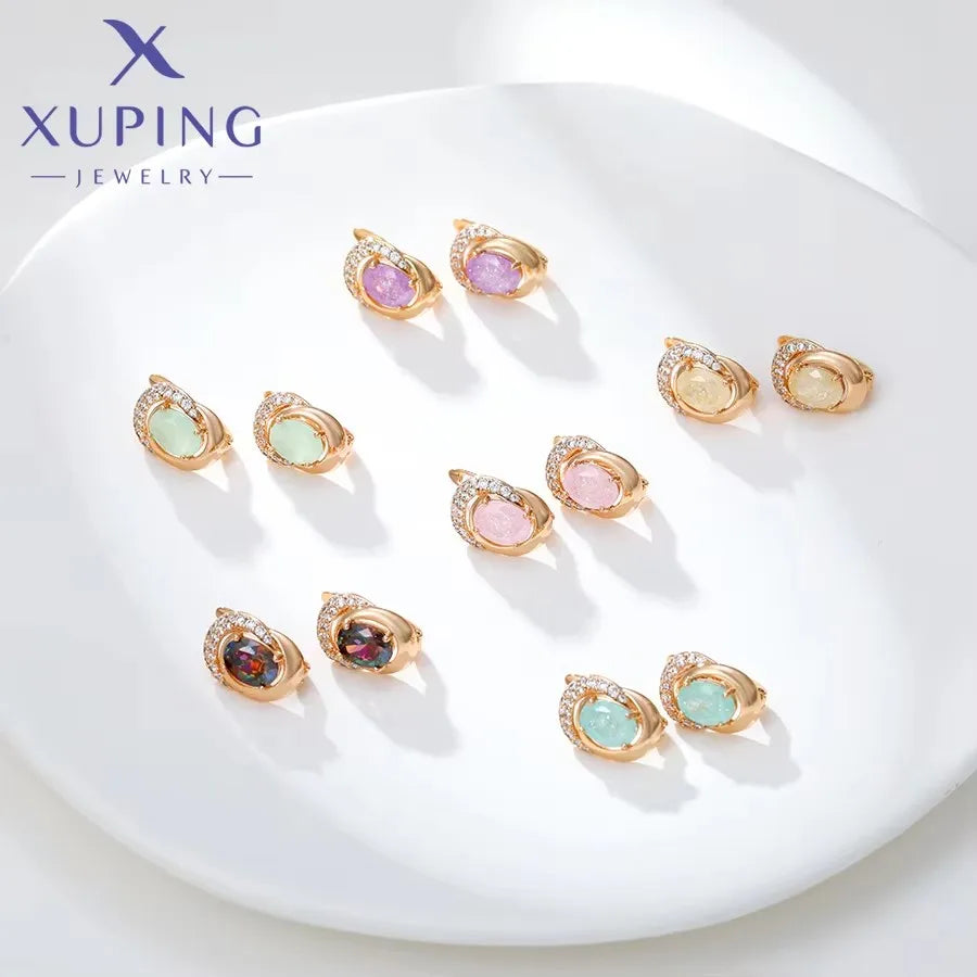 Xuping Jewelry Trendy Promotion Mixed Pulsera Bracelets Earring Group Copper Alloy Gold Plated Charm Bracelets for Women