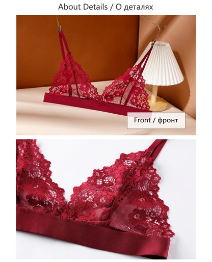 Sexy Bra for Woman Lace Thin Underwear Female Transparent Bras for Women Lace Sexy Lingerie Bralette for Ladies Ropa Para Mujer