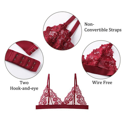 Sexy Bra for Woman Lace Thin Underwear Female Transparent Bras for Women Lace Sexy Lingerie Bralette for Ladies Ropa Para Mujer
