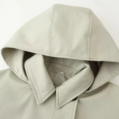 2025 new women's clothing European and American style fashionable design sense lapel bat style short windbreaker