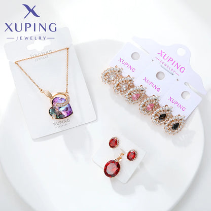 Xuping Jewelry Trendy Promotion Mixed Pulsera Bracelets Earring Group Copper Alloy Gold Plated Charm Bracelets for Women