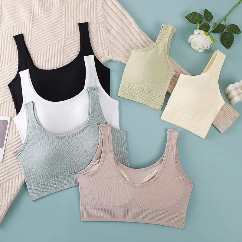 Sexy Underwear Women Gather No Steel Ring Lingerie Bra Tube Top Wrapped Chest Beauty Back Actival Cotton Thin Section Tube Top