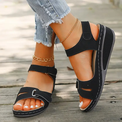 2025 New Sandals Shoes Women Soft Women's Sandals Slip on Open Toe Walking Shoes Slipper Party Footwear Female Zapatillas Muje