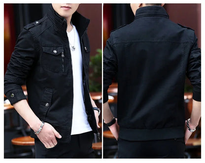 mens cargo jackets New Fashion bomber jacket mens wear simple British style Warm Windproof Jacket and coat baseball jacket male